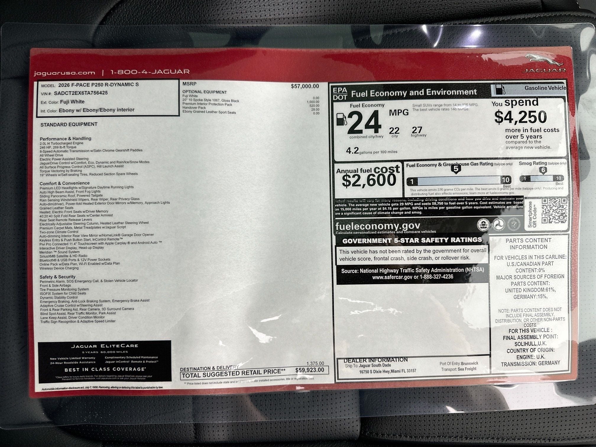 2026 Jaguar F-PACE P250 R-Dynamic S