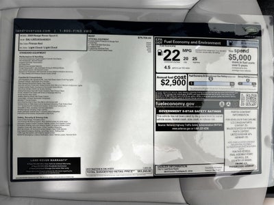 2025 Land Rover Range Rover Sport S