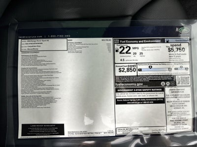 2026 Land Rover Range Rover Sport SE