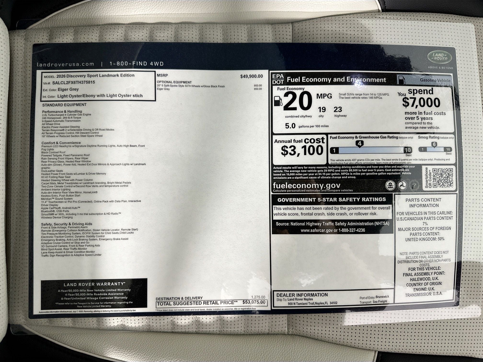 2026 Land Rover Discovery Sport Landmark