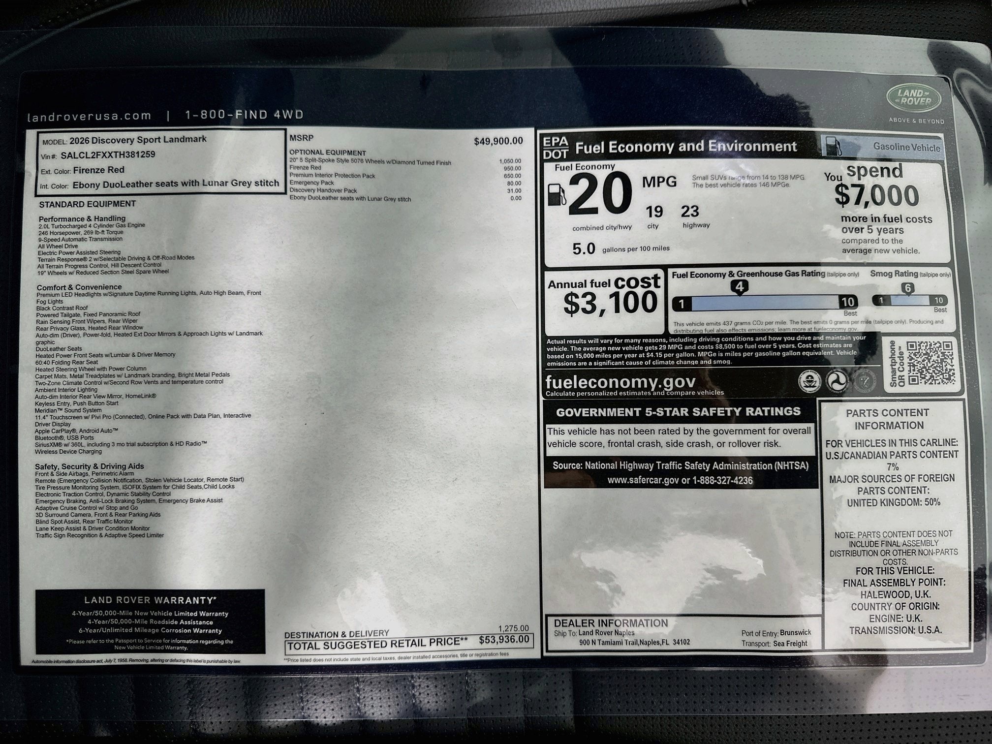 2026 Land Rover Discovery Sport Landmark