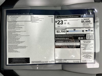 2026 Land Rover Range Rover Velar S