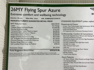 2026 Bentley Flying Spur Azure