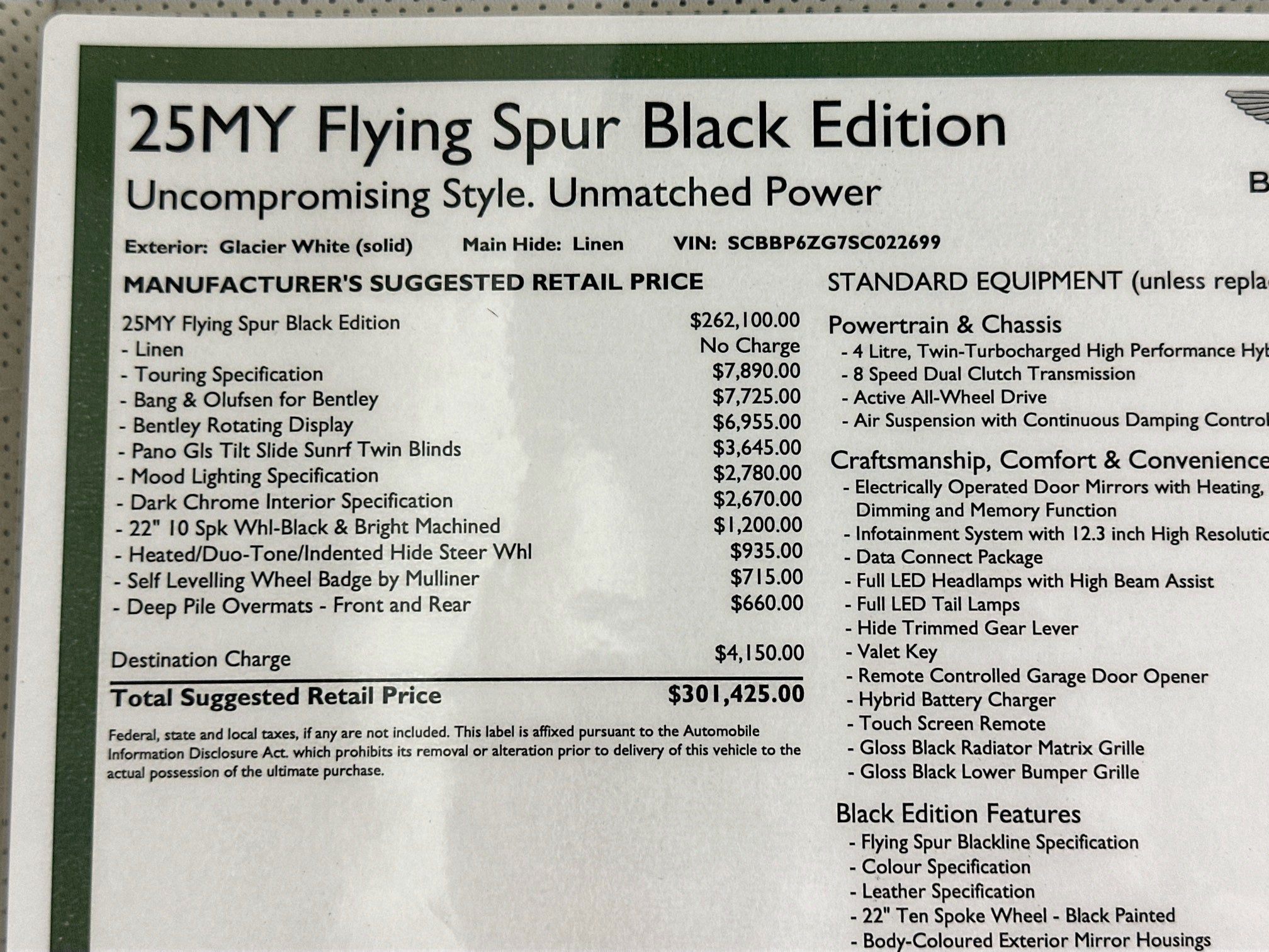 2025 Bentley Flying Spur Black Edition