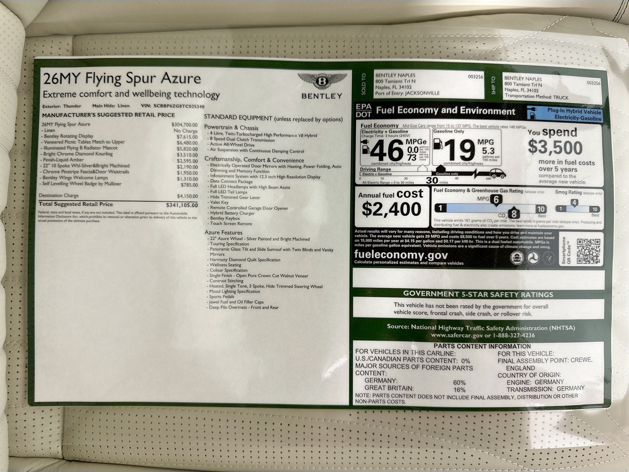 2026 Bentley Flying Spur Azure