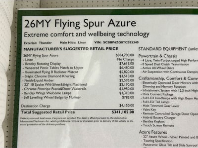 2026 Bentley Flying Spur Azure