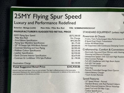 2025 Bentley Flying Spur Speed