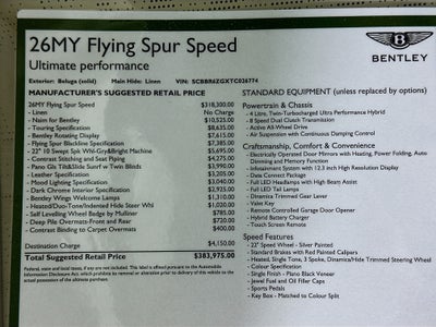 2026 Bentley Flying Spur Speed