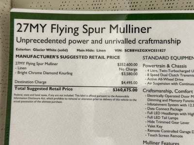 2027 Bentley Flying Spur Mulliner