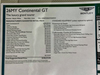 2026 Bentley Continental GT Base