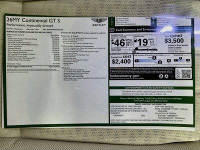 2026 Bentley Continental GT S