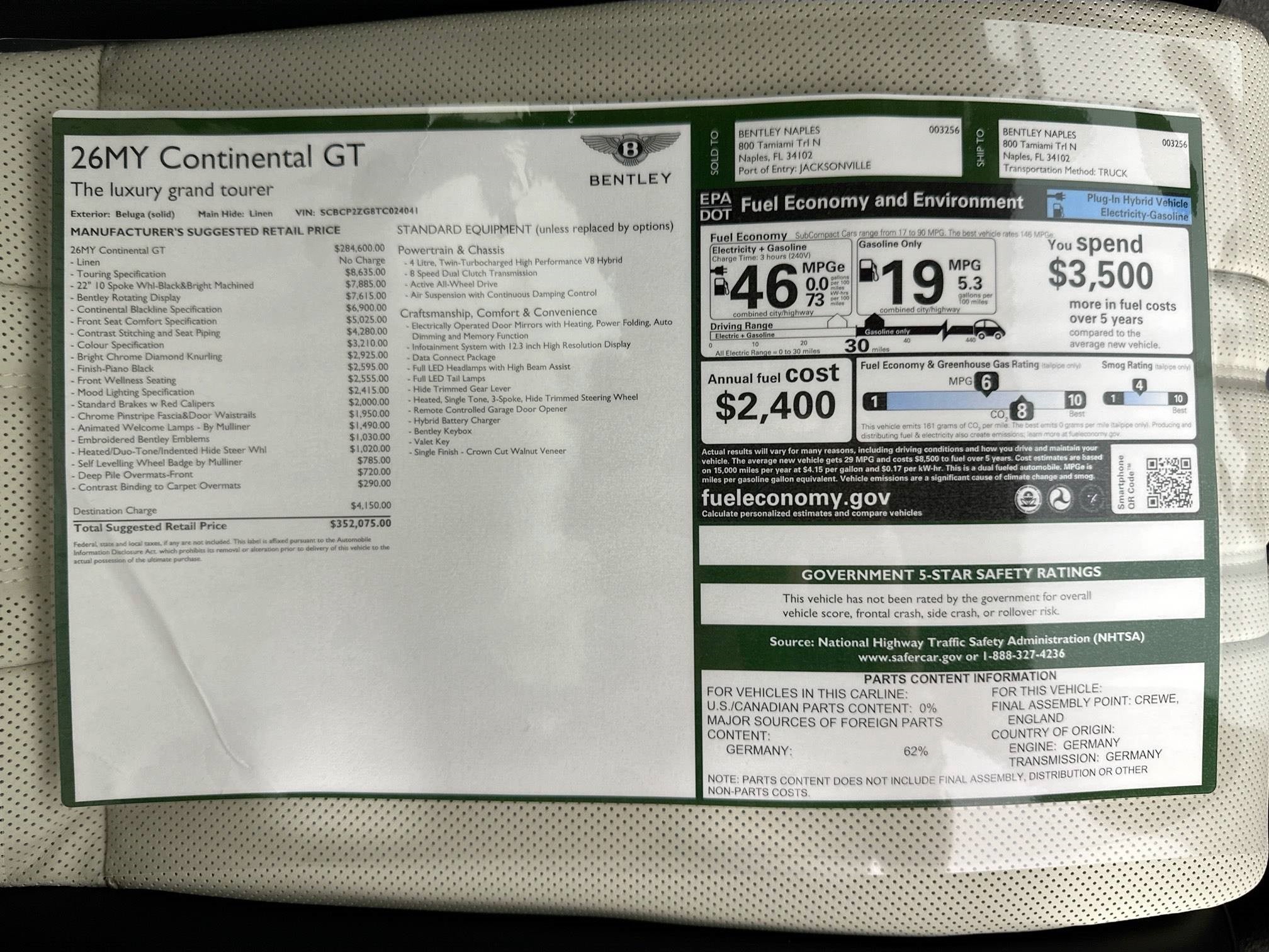 2026 Bentley Continental GT Base