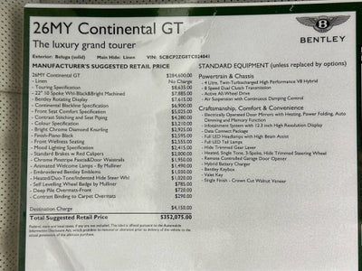 2026 Bentley Continental GT Base