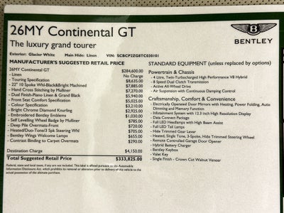 2026 Bentley Continental GT Base