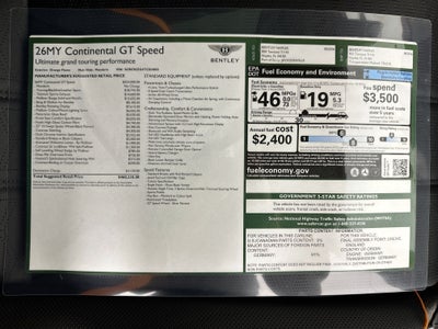 2026 Bentley Continental GT Speed