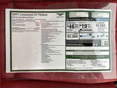 2025 Bentley Continental GT Mulliner