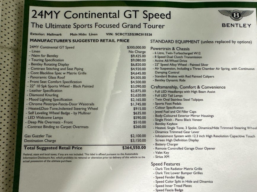 2024 Bentley Continental GT Speed in Naples, FL - Bentley Naples