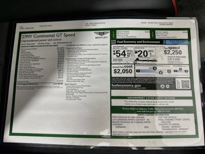 2027 Bentley Continental GT Speed