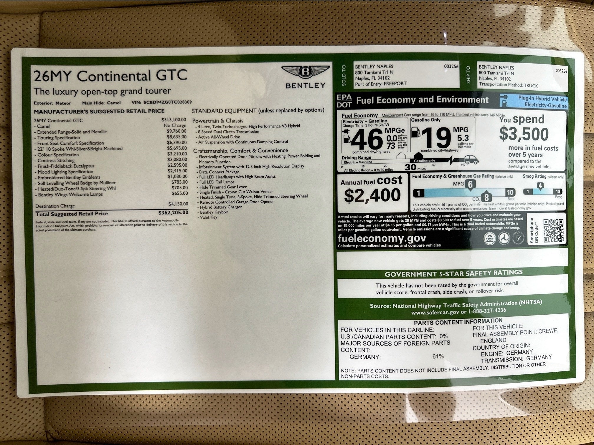 2026 Bentley Continental GTC Base