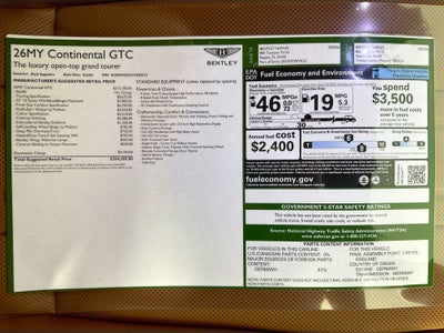 2026 Bentley Continental GTC Base