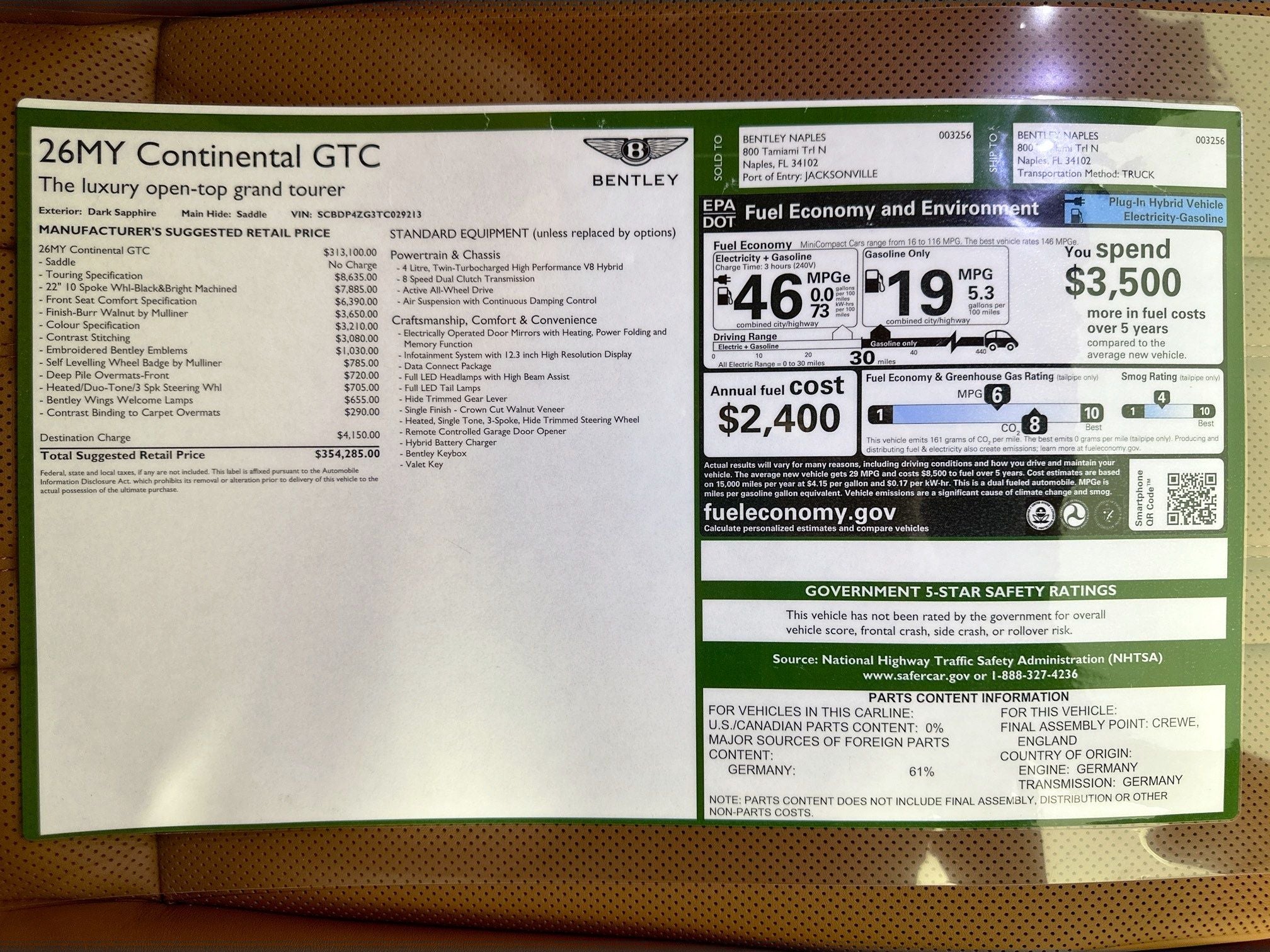 2026 Bentley Continental GTC Base