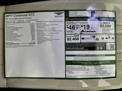 2026 Bentley Continental GTC Base