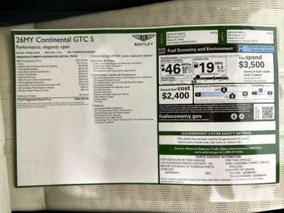 2026 Bentley Continental GTC S