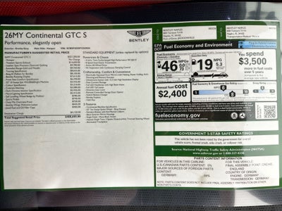 2026 Bentley Continental GTC S