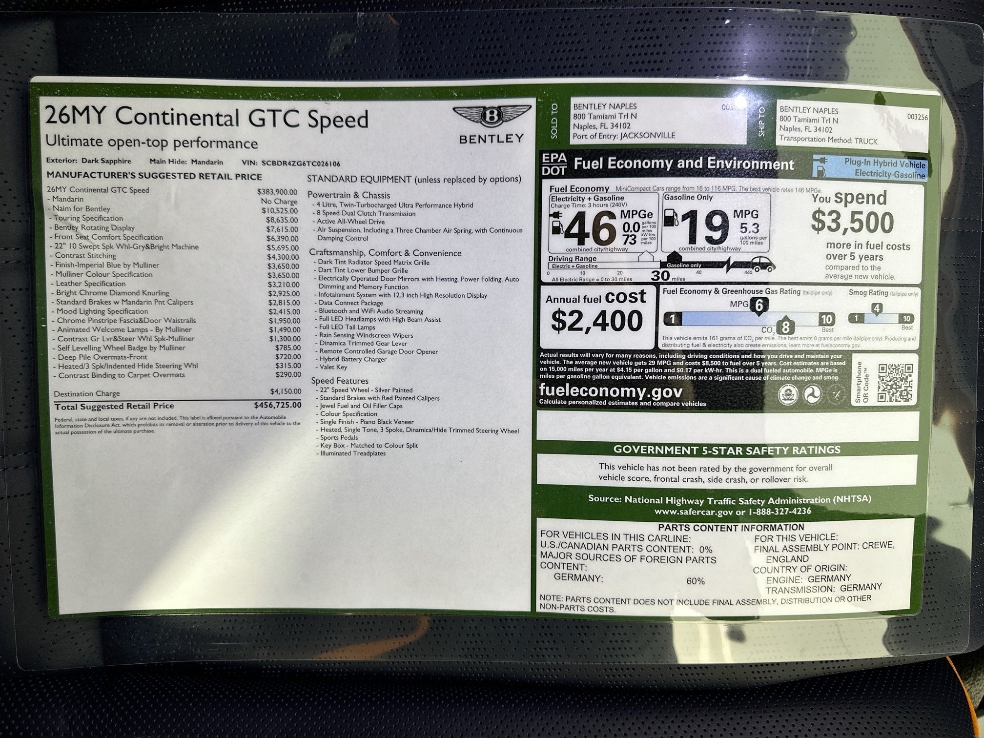 2026 Bentley Continental GTC Speed