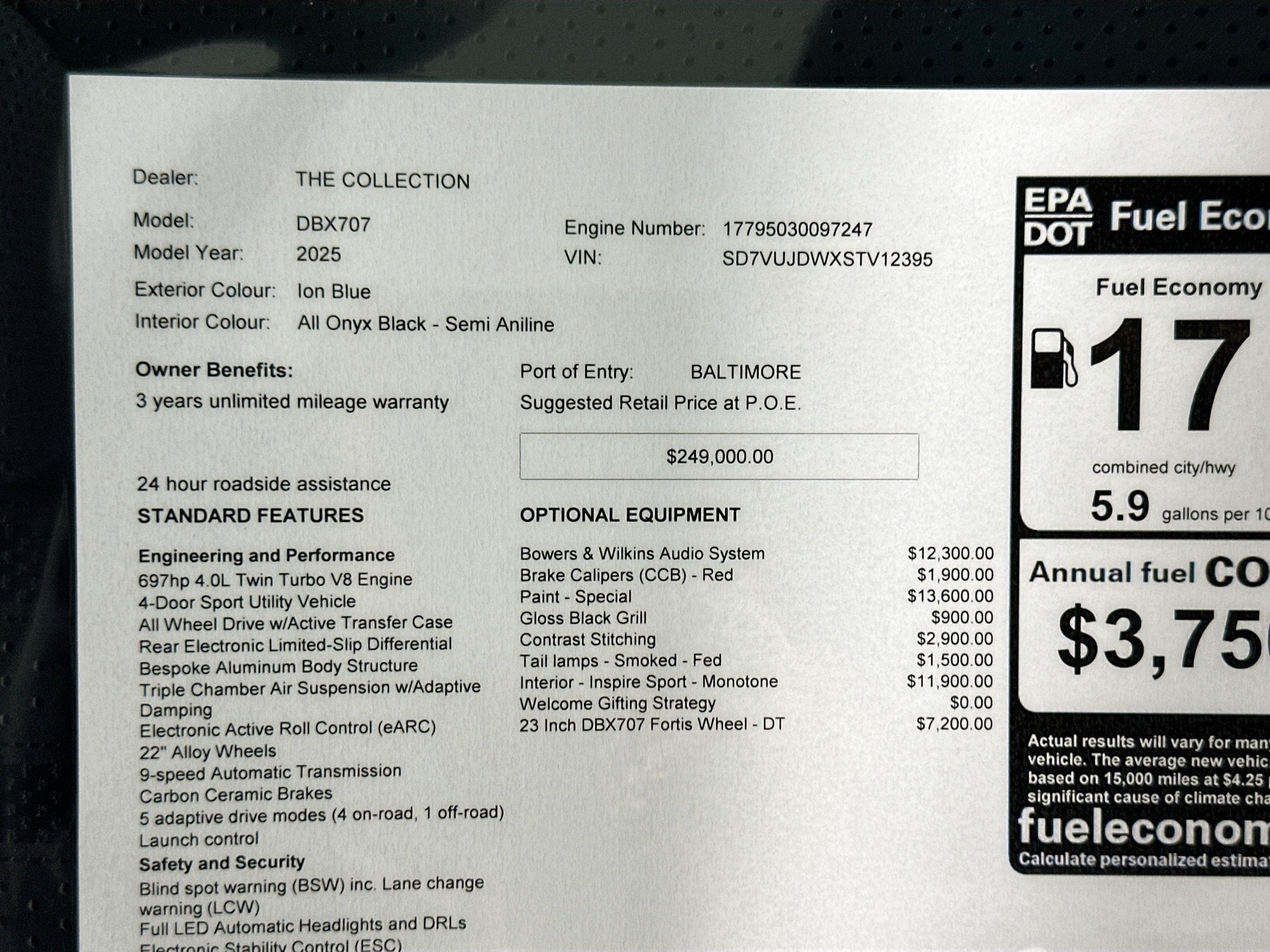 2025 Aston Martin DBX 707 Base