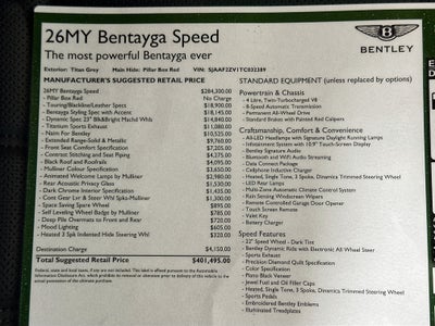 2026 Bentley Bentayga Speed