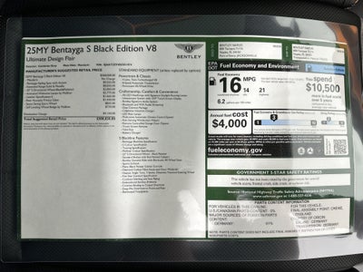 2025 Bentley Bentayga S Black Edition