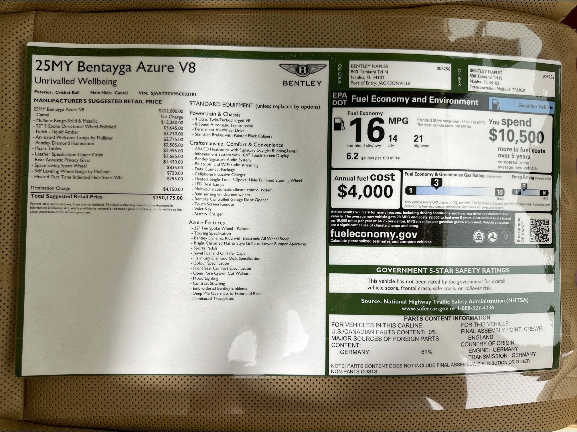 2025 Bentley Bentayga Azure